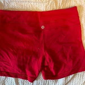 Red Lululemon Yoga Short